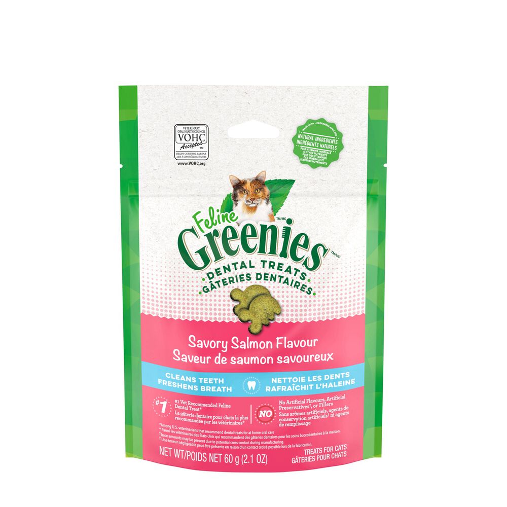 Greenies gâteries dentaires pour chat, saveur de saumon savoureux
