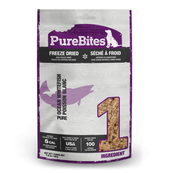PureBites gâterie pour chiens Poisson blanc séché à froid
