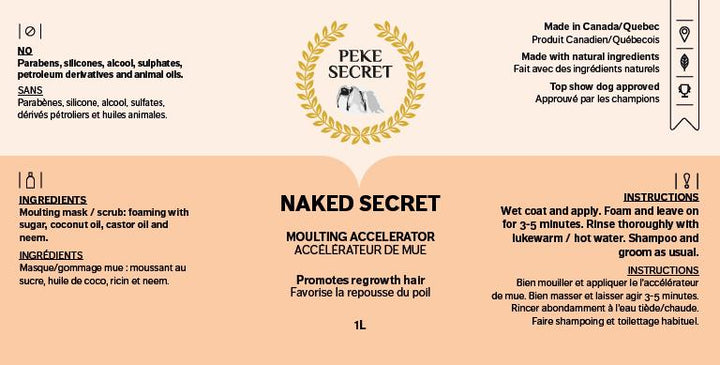 Peke Secret accélérateur de mue Naked Secret 1L