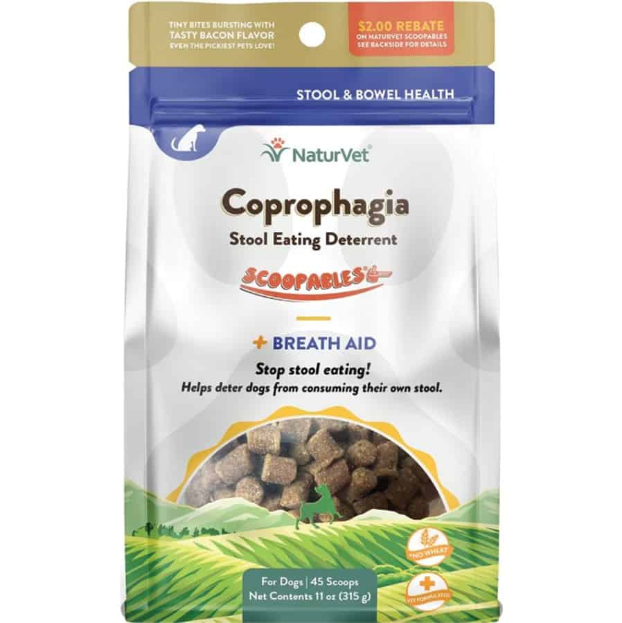 NaturVet supplément contre la coprophagie avec rafraîchissant d'haleine Scoopables 315 g