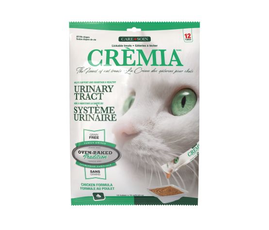 Oven-Baked Tradition Crèmia gâterie à lécher pour chats Urinaire au poulet 12 x 15g
