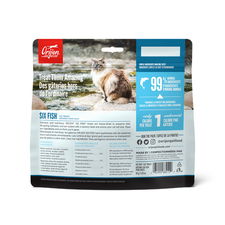 Orijen gâterie lyophilisée pour chats Six Fish 35g