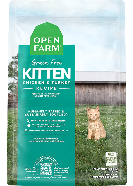 Open Farm nourriture sèche pour chatons Poulet et dinde        ** NOURRITURE SÈCHE NON VENDUE EN LIGNE **