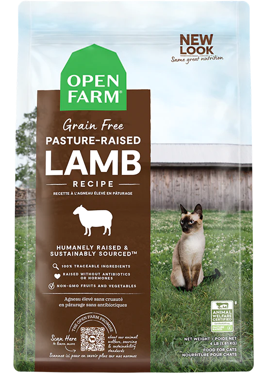 Open Farm nourriture sèche pour chats Agneau           ** NOURRITURE SÈCHE NON VENDUE EN LIGNE **