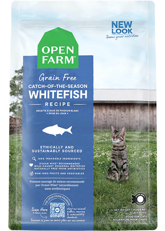 Open Farm nourriture sèche pour chats Poisson blanc        ** NOURRITURE SÈCHE NON VENDUE EN LIGNE **