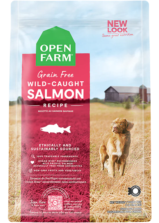 Open Farm nourriture sèche pour chiens Saumon sans grains                  ** NOURRITURE SÈCHE NON VENDUE EN LIGNE **