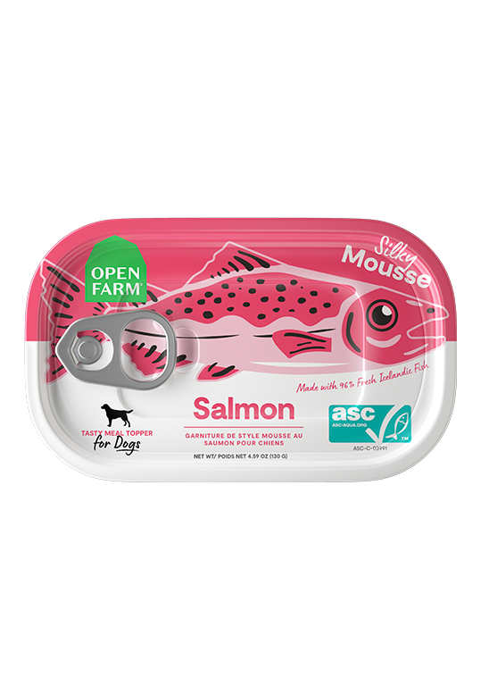 Open Farm garniture mousse pour chiens Saumon 130g