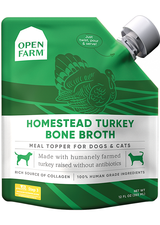 Open Farm bouillon d'os pour chiens et chats Dinde
