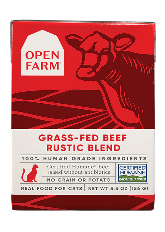 Open Farm nourriture humide pour chats Mélange rustique au boeuf 156g