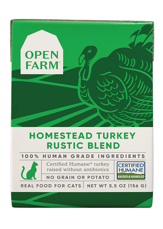 Open Farm nourriture humide pour chats Mélange rustique à la dinde 156g