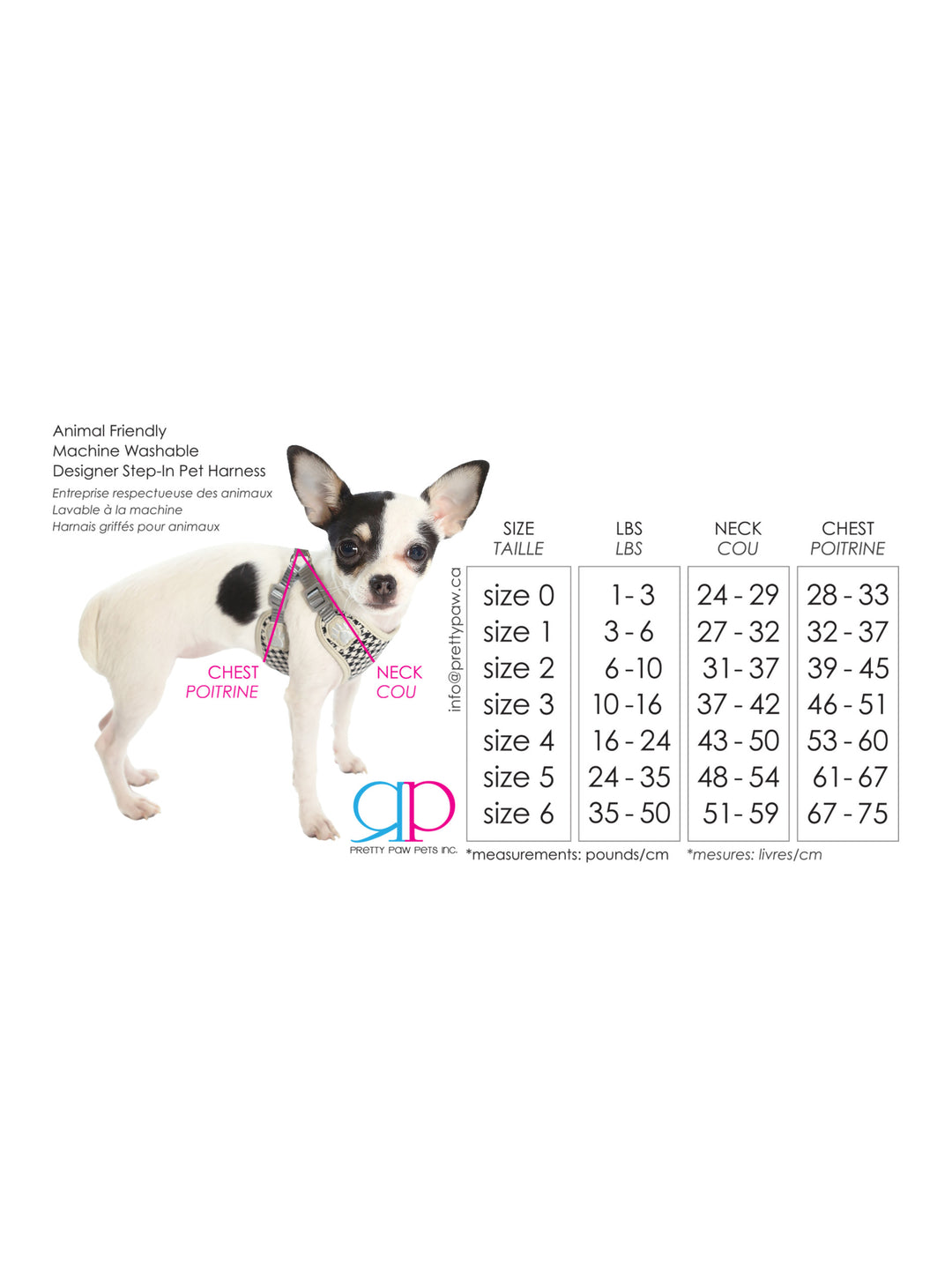 Pretty Paw harnais pour petits chiens Soldes