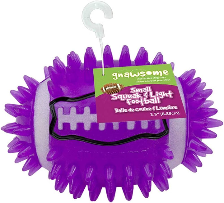 Royal Pet Gnawsome balle à pics lumineuse Squeak & Light Football 4.5''