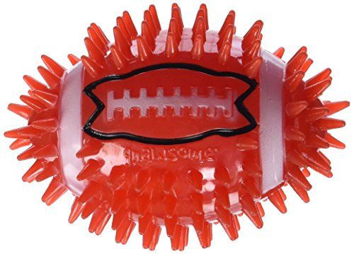 Royal Pet Gnawsome balle à pics lumineuse Squeak & Light Football 4.5''