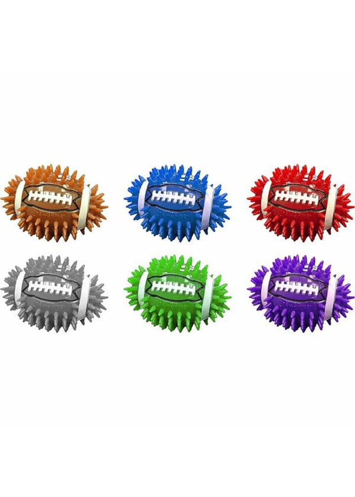 Royal Pet Gnawsome balle à pics lumineuse Squeak & Light Football 4.5''