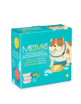 Messy Mutts ensemble de 3 bols en acier inoxydable et couvercles