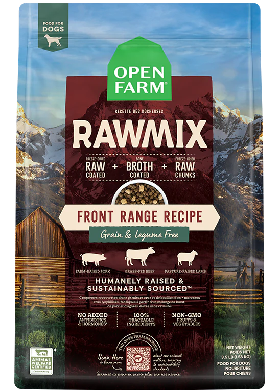 Open Farm Raw Mix nourriture sèche pour chiens Front Range              ** NOURRITURE SÈCHE NON VENDUE EN LIGNE **