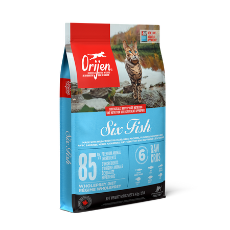 Orijen nourriture sèche pour chats Six Fish sans grains                      ** NOURRITURE SÈCHE NON VENDUE EN LIGNE **