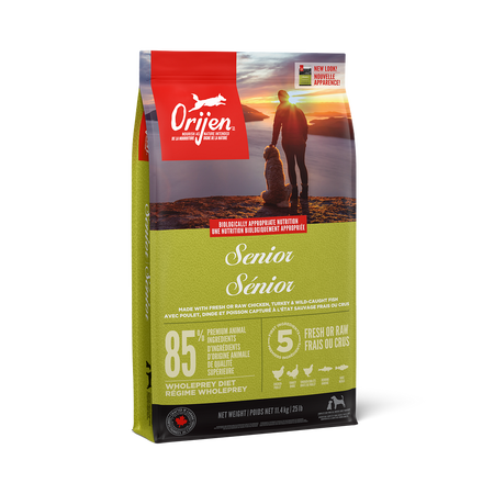 Orijen nourriture sèche pour chiens Sénior sans grains 11.4 kg                  ** NOURRITURE SÈCHE NON VENDUE EN LIGNE **