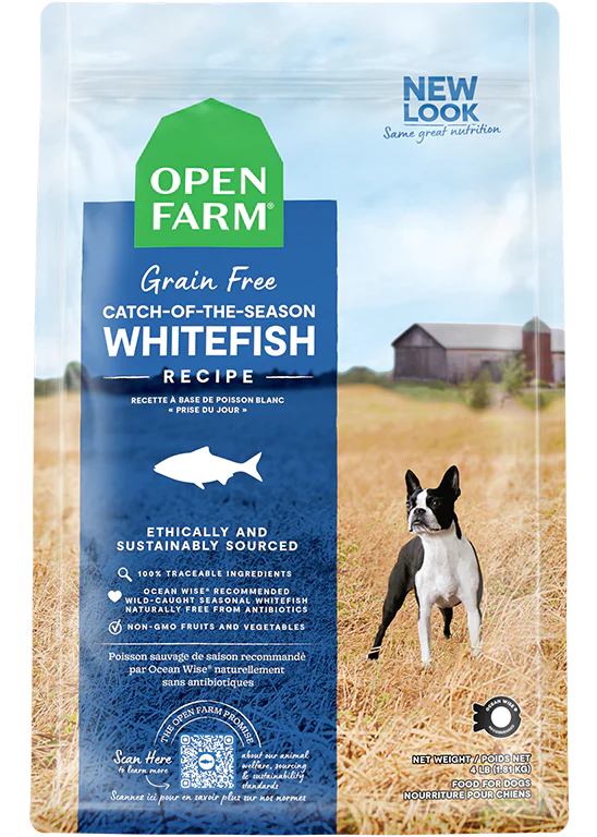 Open Farm nourriture sèche pour chiens Poisson blanc sans grains                 ** NOURRITURE SÈCHE NON VENDUE EN LIGNE **