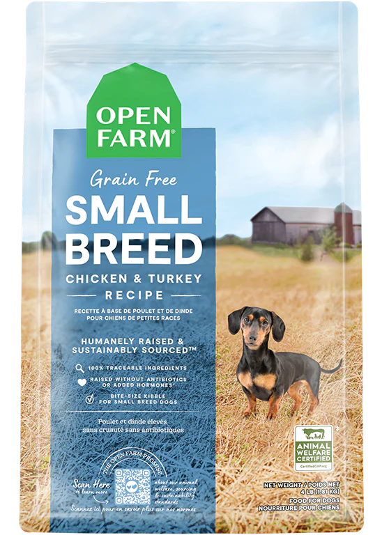 Open Farm nourriture sèche pour chiens de petites races Poulet et dinde              ** NOURRITURE SÈCHE NON VENDUE EN LIGNE **