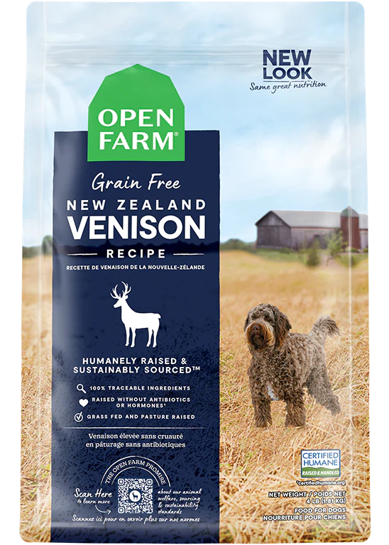 Open Farm nourriture sèche pour chiens Cerf sans grains                 ** NOURRITURE SÈCHE NON VENDUE EN LIGNE **