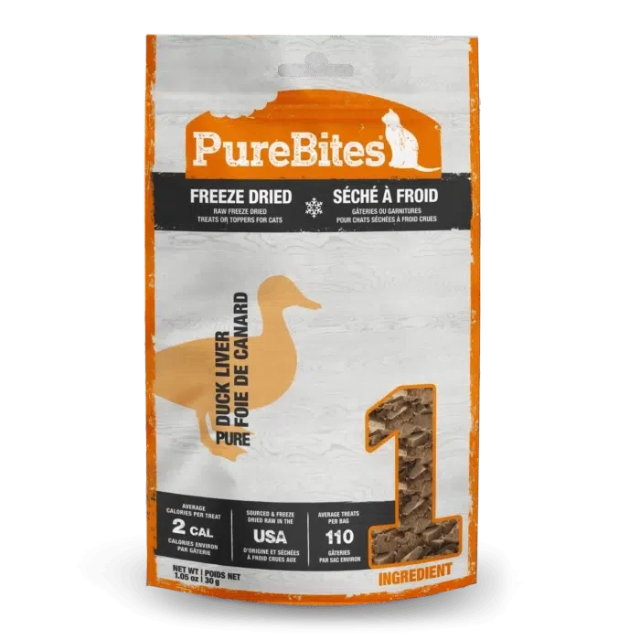 PureBites gâterie pour chats Foie de canard 30g