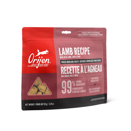 Orijen gâterie lyophilisée pour chiens Agneau 92g