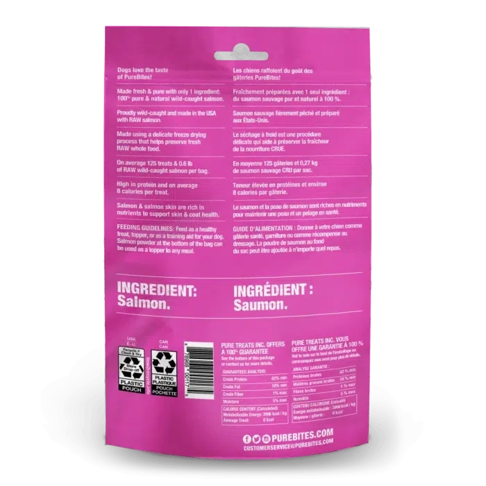 PureBites gâterie pour chiens Saumon 70g