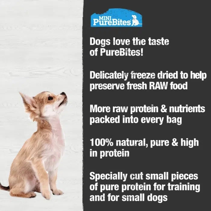 PureBites Mini gâterie pour chiens Foie d'agneau séché à froid 68g