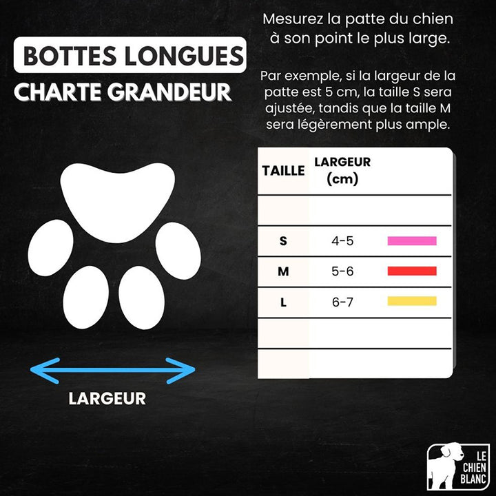 Le chien blanc botte longue Grip