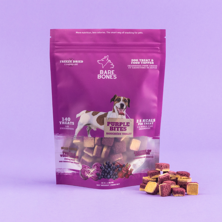 BareBones gâterie lyophilisée pour chiens Bouchées mauves 35g