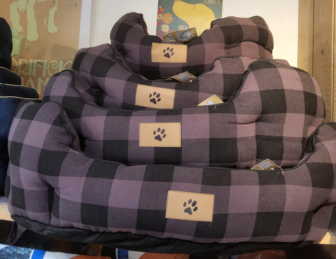 Bena Distribution lit pour chien Mauve et noir