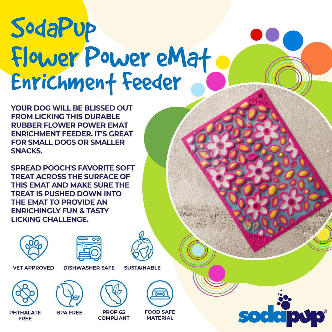 SodaPup tapis à lécher Flower Power