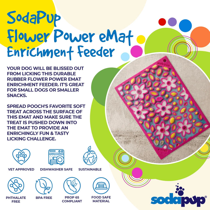 SodaPup tapis à lécher Flower Power