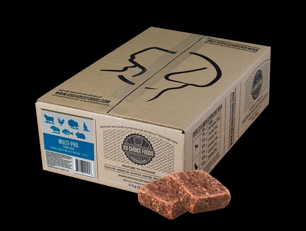 K9 Choice nourriture crue pour chiens Multi-Pro paquet économique 9.1 kg