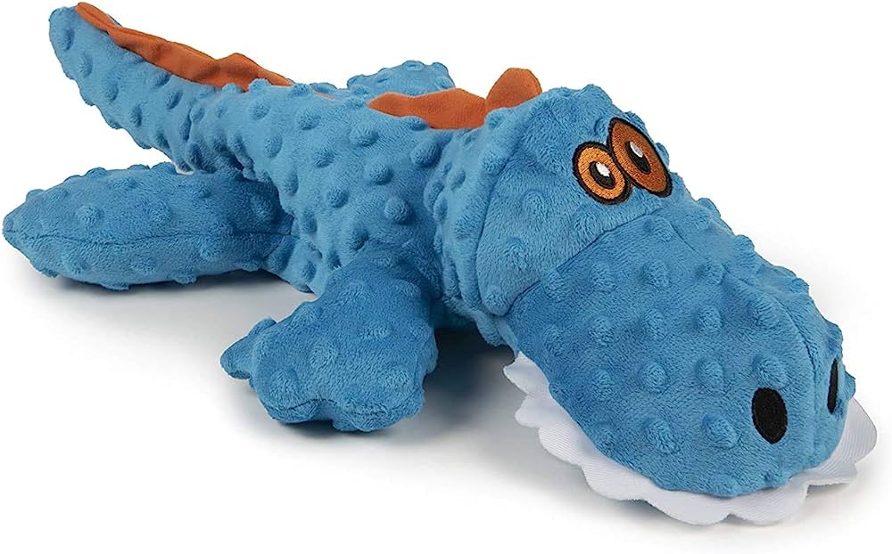 GoDog Chew Guard peluche Croco bleu