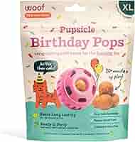 Woof recharge de gâteries Pupsicle Pops gâteau d'anniversaire