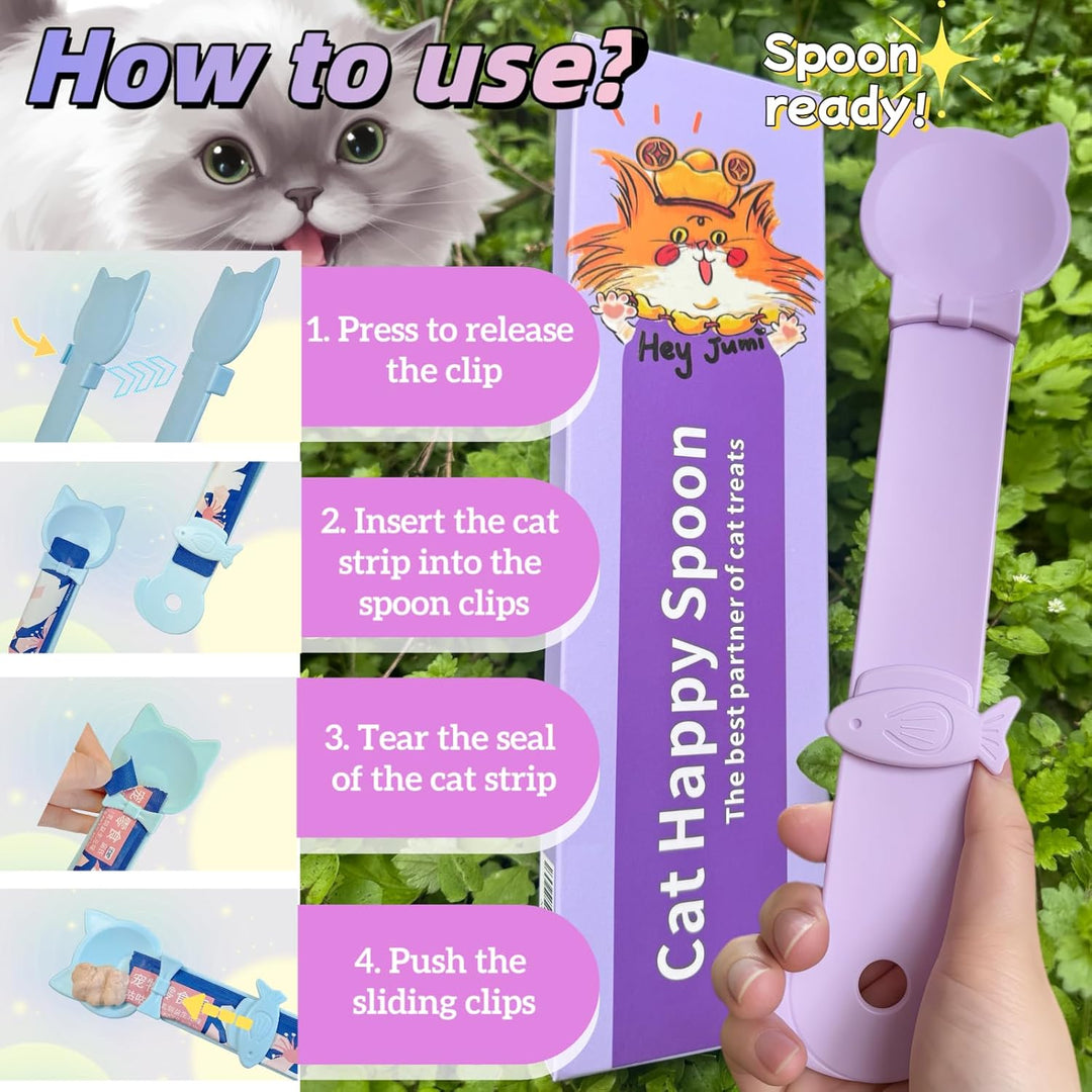 Hey Jumi distributeur de gâterie crémeuse pour chats (cuillère)
