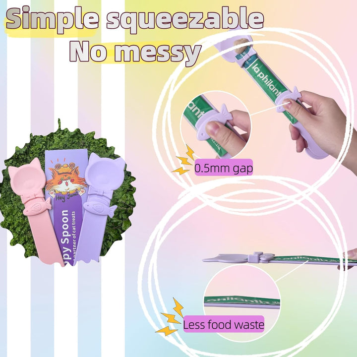 Hey Jumi distributeur de gâterie crémeuse pour chats (cuillère)
