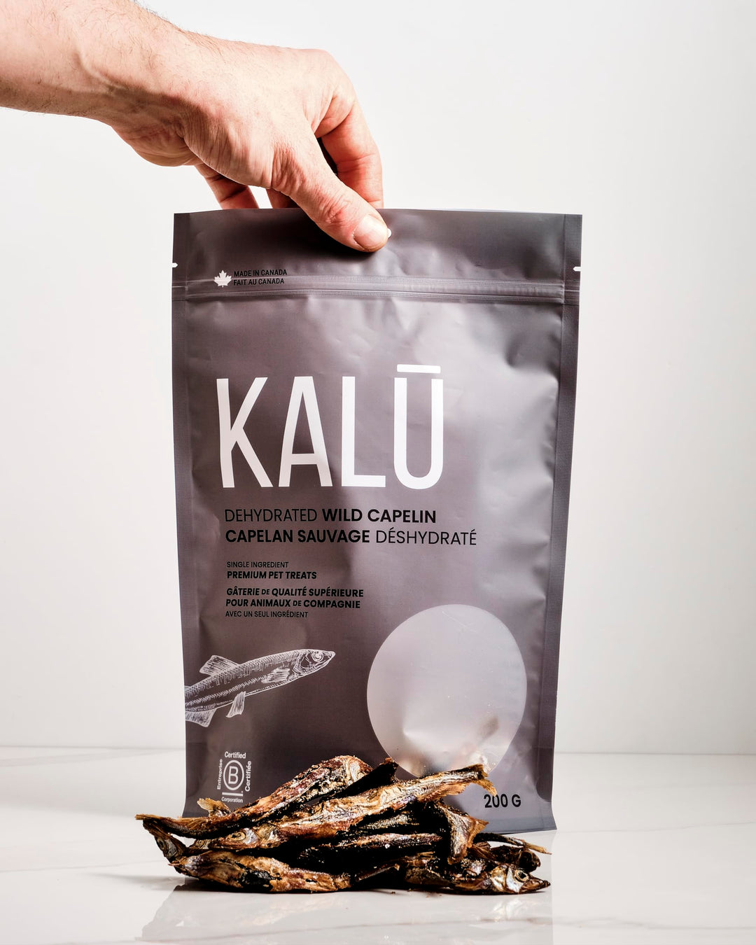 Kalu gâterie pour chiens Capelan sauvage déshydraté