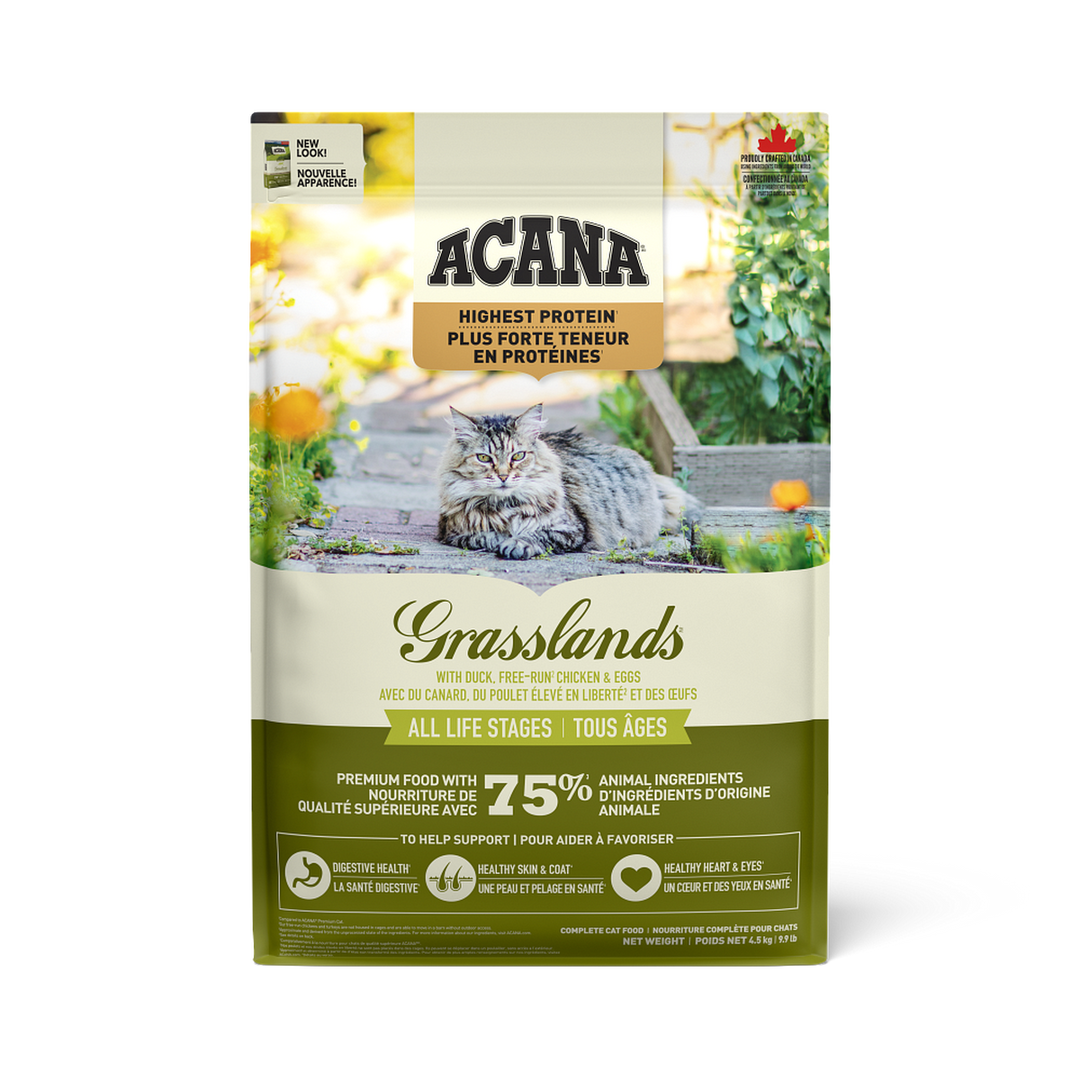 Acana Highest Protein nourriture sèche pour chats Grassland sans grains 4.5 kg                 *** NOURRITURE SÈCHE NON VENDUE EN LIGNE ***