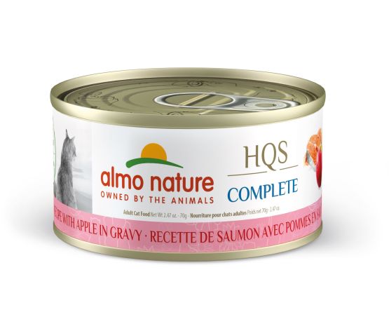 Almo Nature nourriture humide pour chats HQS Complete Saumon et Pommes 70g