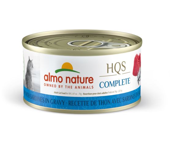 Almo Nature nourriture humide pour chats HQS Complete Thon et Sardines 70g