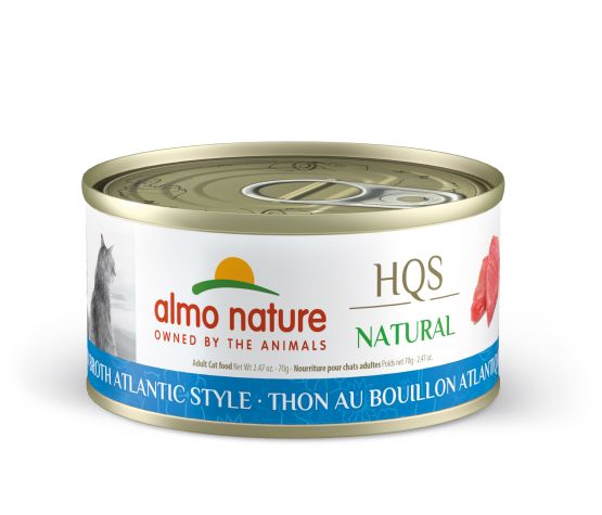 Almo Nature nourriture humide pour chats HQS Natural Thon de l'Atlantique au bouillon 70g