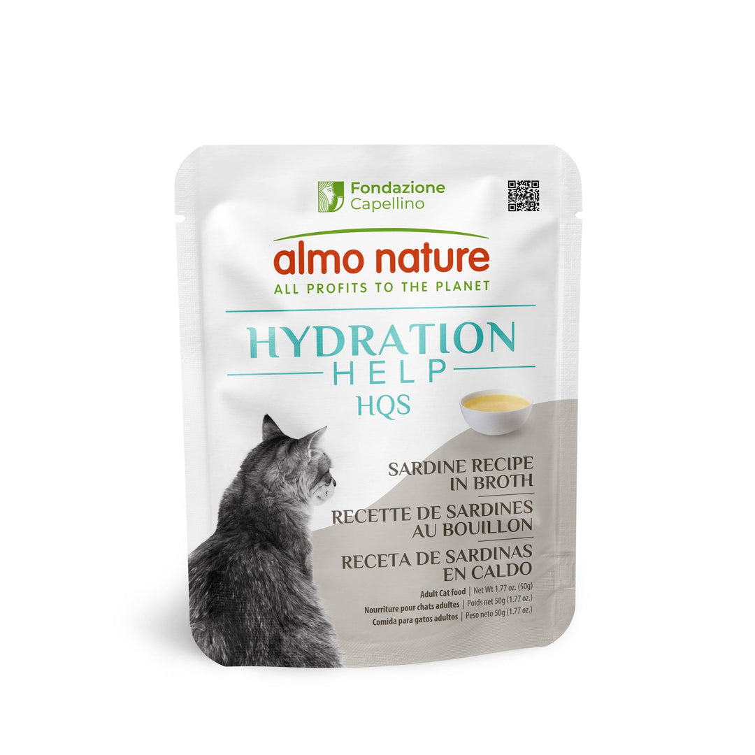 Almo Nature HQS Hydration Help nourriture humide pour chats Sardines au bouillon 50g