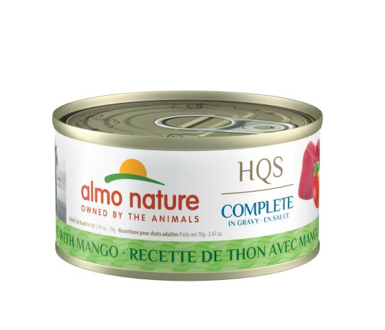 Almo Nature nourriture humide pour chats HQS Complete Thon et Mangue 70g