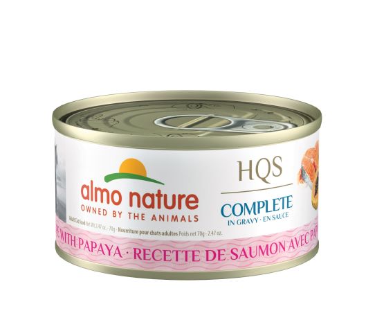 Almo Nature nourriture humide pour chats HQS Complete Saumon et Papaye 70g