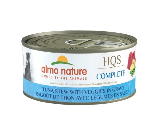 Almo Nature nourriture humide pour chiens HQS Complete Ragoût de thon et légumes 156g