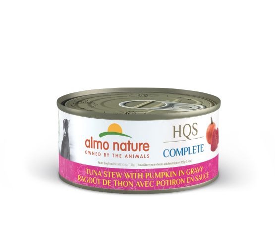 Almo Nature nourriture humide pour chiens HQS Complete Ragoût de thon et potiron 156g