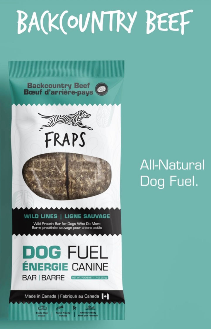FRAPS barre énergétique pour chiens Boeuf de l'arrière-pays 50g